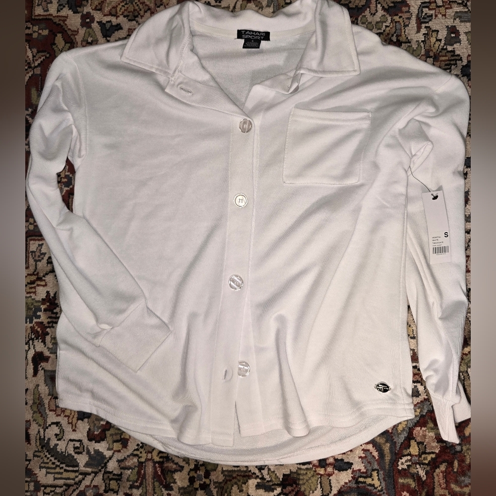 Tahari Ivory Button-Up Shirt